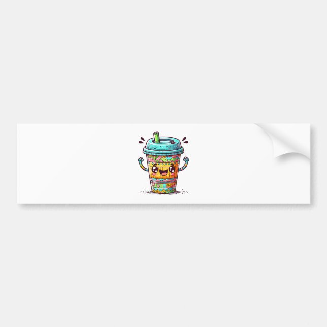 Kawai Coffee Bumper Sticker (Front)