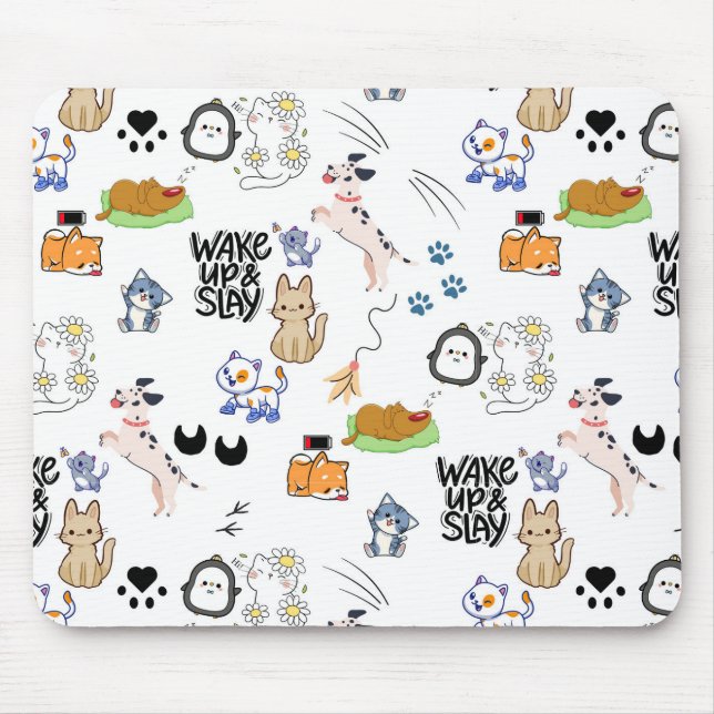 Kawai Pet Lover Mouse Pad (Front)