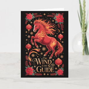 Kawaii 2026 Horse Lady Wind My Guide Zodiac Rider Card