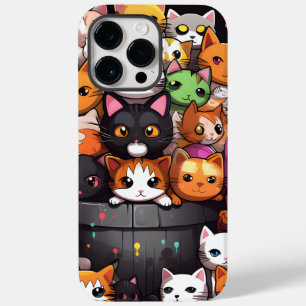 kawaii a many cats graffiti Case-Mate iPhone 14 pro max case