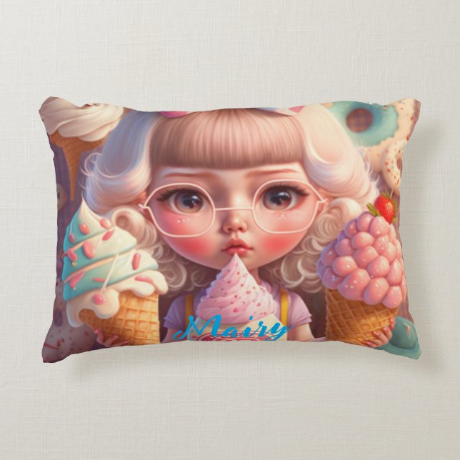Kawaii    accent pillow (Front)