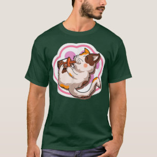 Kawaii Aesthetic Cat Boba Tea Japanese Anime Bubbl T-Shirt