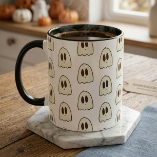 Kawaii Aesthetic Floating Ghost Ceramic Mug