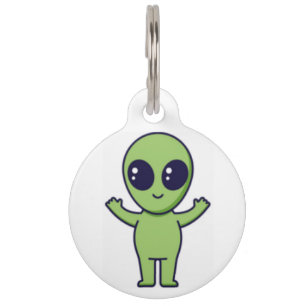 Kawaii Alien Pet Tag