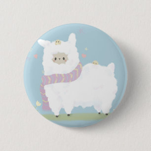 Kawaii Alpaca Badge 2 Inch Round Button