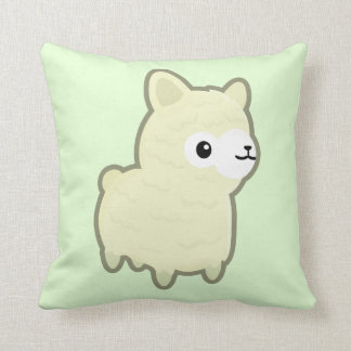 Kawaii alpaca throw pillow