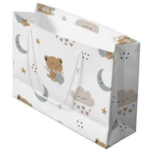 Kawaii Angel Cats & Clouds (1) Large Gift Bag