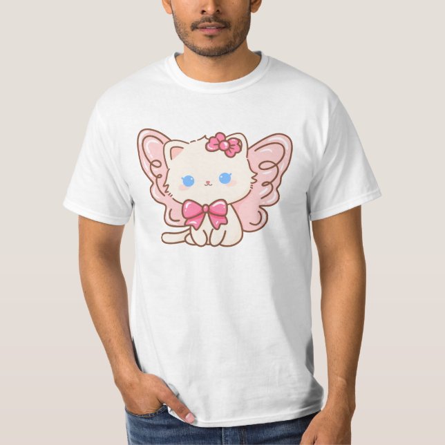 Kawaii Angel Kitty Tee (Front)
