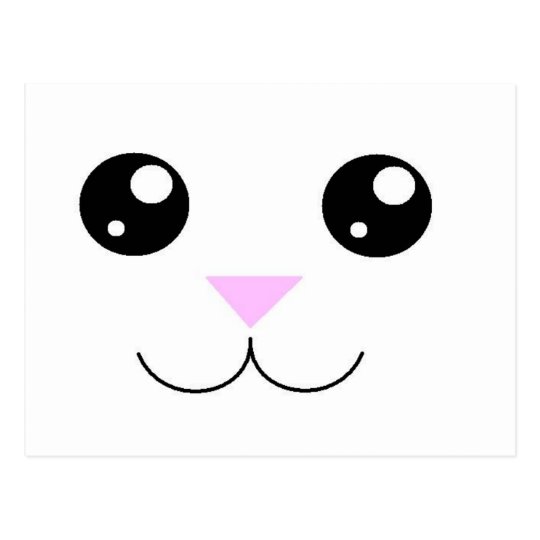 Kawaii Animal Face Postcard | Zazzle.ca