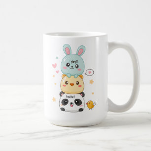 Kawaii Animal Stack Coffee Mug