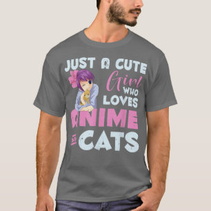 Kawaii Anime Animal Cat Lover Girls Women Japan Ma T-Shirt