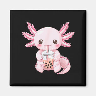 Kawaii Anime Axolotl Boba  Magnet