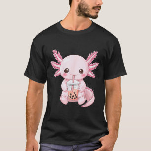 Kawaii Anime Axolotl Boba  T-Shirt