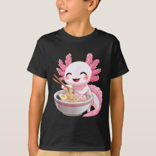 Kawaii Anime Axolotl Ramen  T-Shirt