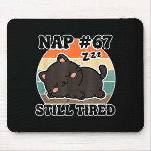 Kawaii Anime Cat Nap 67 Quote 6 7 Meme Graphic Tee Mouse Pad