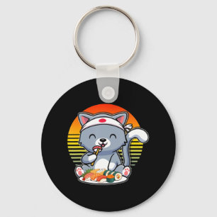Kawaii Anime Cat Otaku Japanese Sushi Gift Girls K Keychain