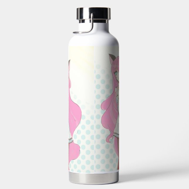 Kawaii anime catgirl goddess water bottle (Right)