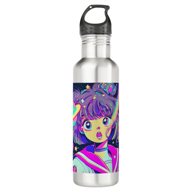 Kawaii Anime Girl Bouteille d'eau (Devant)