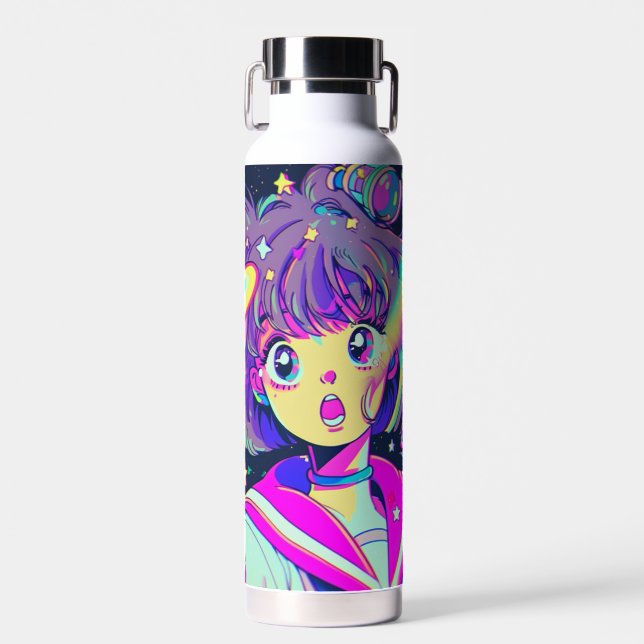 Kawaii Anime Girl Bouteille d'eau (Avant)