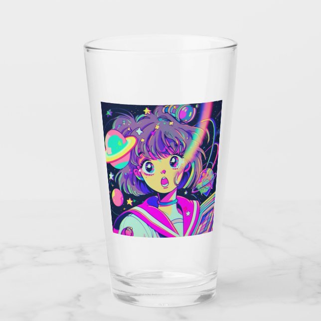 Kawaii Anime Girl Glass (Front)