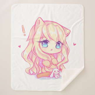 kawaii,anime,girl,just,who,loves,sketching, sherpa blanket