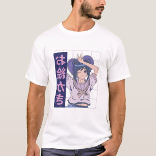 Kawaii Anime Girl Lofi Aesthetic Retro 90S Japanes T-Shirt