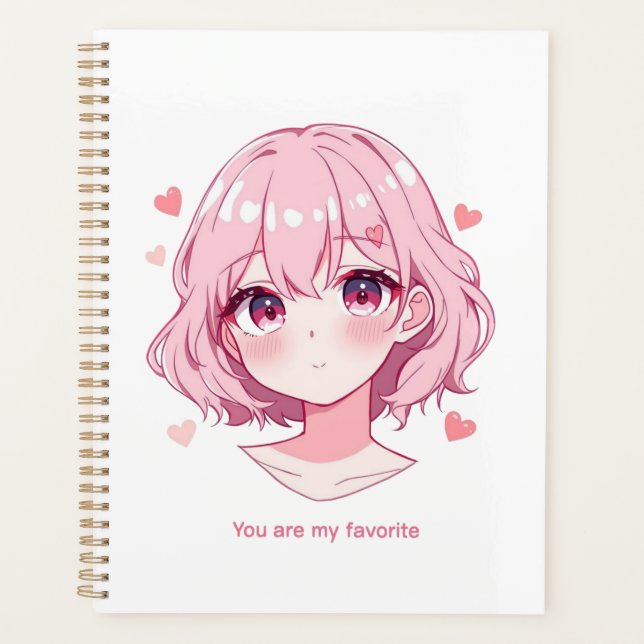 Kawaii Anime Girl Valentine Sweatshirt (Devant)