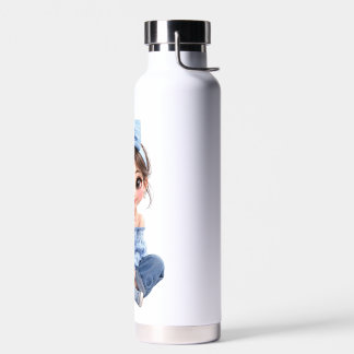 Kawaii Anime Girl Water Bottle