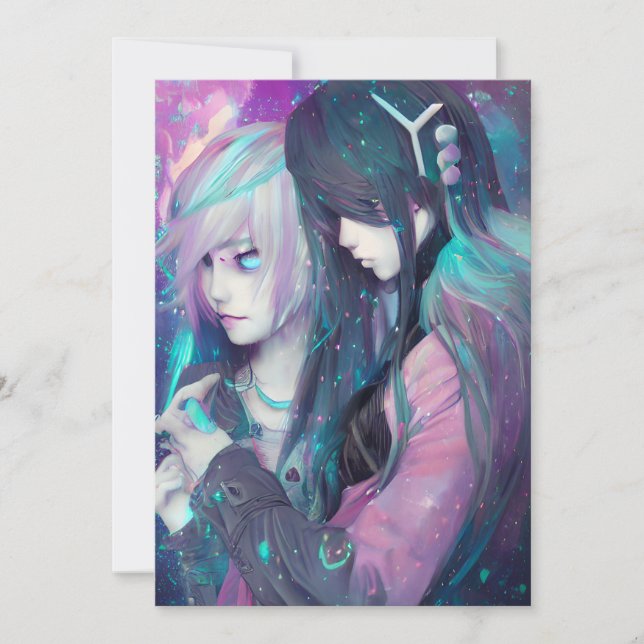 Kawaii Anime Graphic  Invitation (Front)