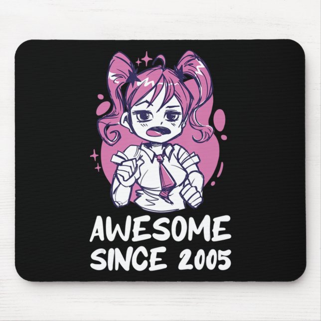 Kawaii Anime Merch th Birthday Girl  Years Old Bor Mouse Pad (Front)