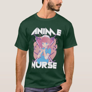 Kawaii Anime Nurse Design funny T-Shirt