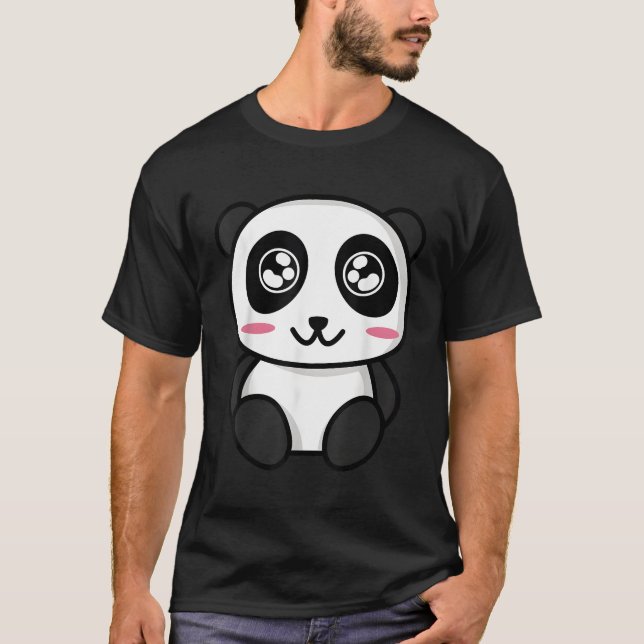 Kawaii Anime Panda Japanese Style Panda T-Shirt (Front)