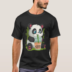 Kawaii Anime Panda Otaku Japanese Bubble Boba Tea T-Shirt