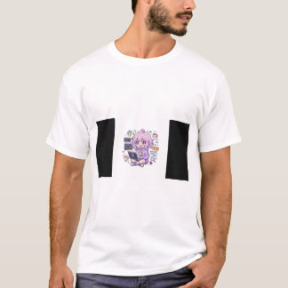 Kawaii Anime Programmer Girl T-Shirt | Cute Coding