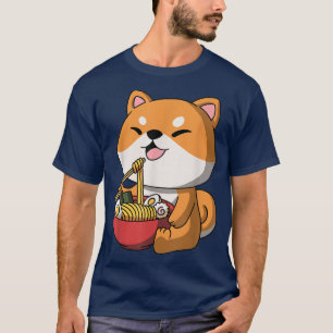 Kawaii Anime Shiba Inu Dog Asian Noodles Japanese T-Shirt