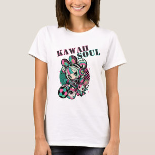 Kawaii Anime Soccer Fan Girl Gameday 2026 T-Shirt