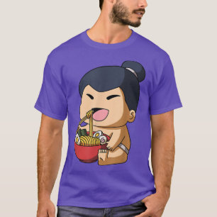 Kawaii Anime Sumo Wrestler Asian Noodles Japanese  T-Shirt