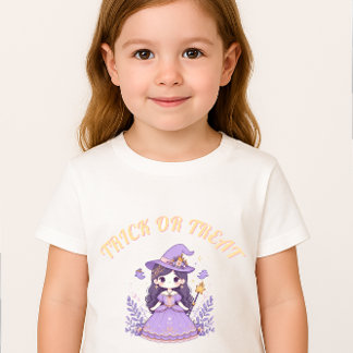 Kawaii Anime Witch Halloween Shirt for Kids | Magi