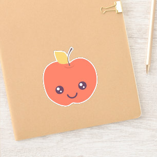 Kawaii Apple Kiss-Cut Vinyl Sticker