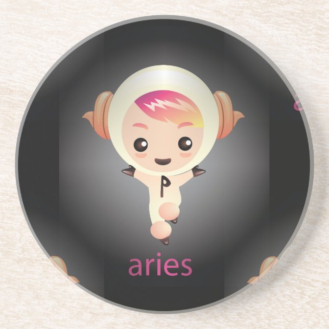 kawaii aries coaster (Front)