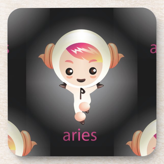 kawaii aries coaster (Front)