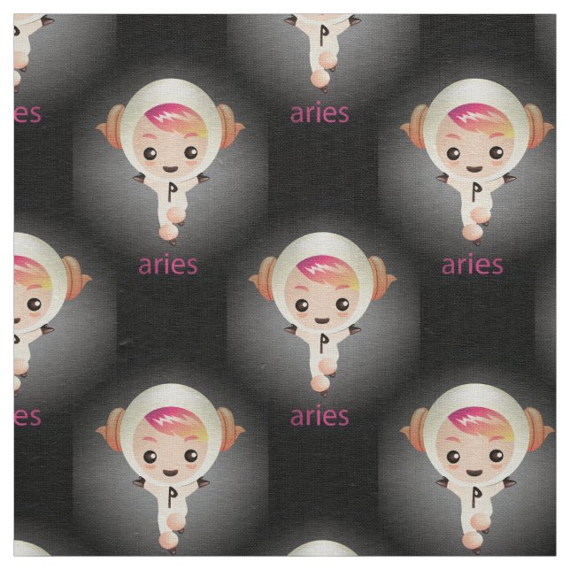 kawaii aries fabric (Swatch)