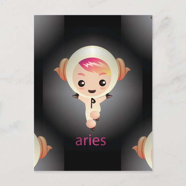 kawaii aries postcard (Front)