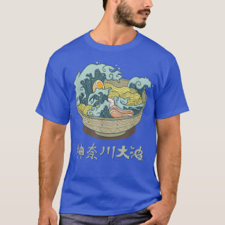 Kawaii Artistic Ramen Great Wave Off Kanagawa  T-Shirt