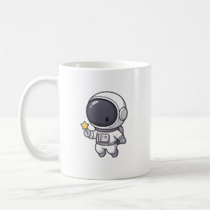 Kawaii Astronaut Holding Star Mug
