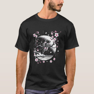 Kawaii Astronaut Outer Space Japanese Sakura Funny T-Shirt