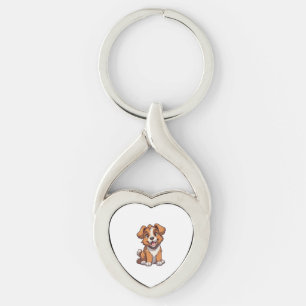 Kawaii Australian Shepherd Puppy Keychain