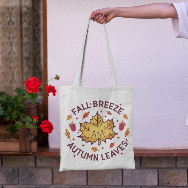 Kawaii Autumn Leaf Tote Bag   (Creator Uploaded)