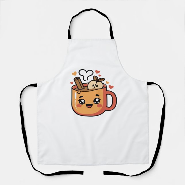 kawaii autumn tea Classic T-Shirt Apron (Front)