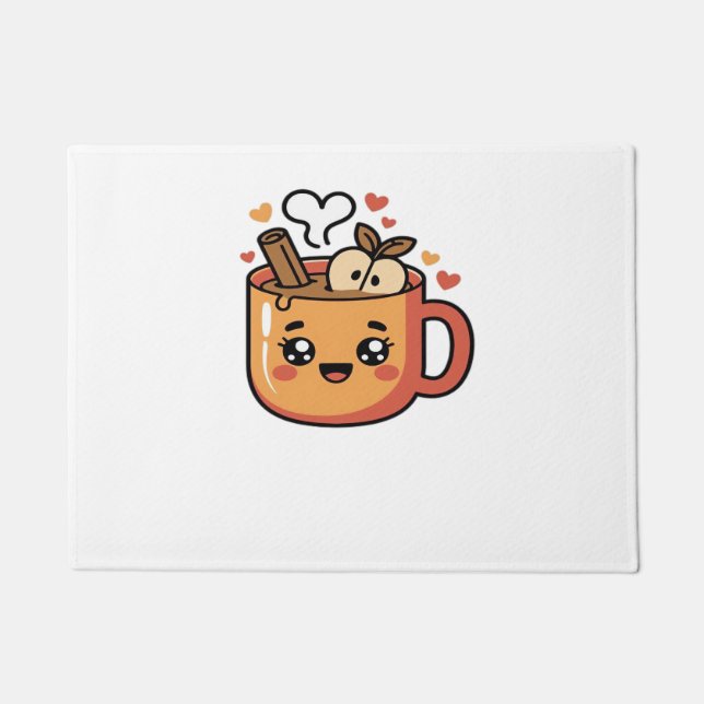 kawaii autumn tea Classic T-Shirt Doormat (Front)